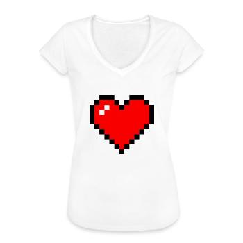 Ein Herz für Nerds - Frauen Vintage T-Shirt - Weiß - Vorne - Danielle (179cm)