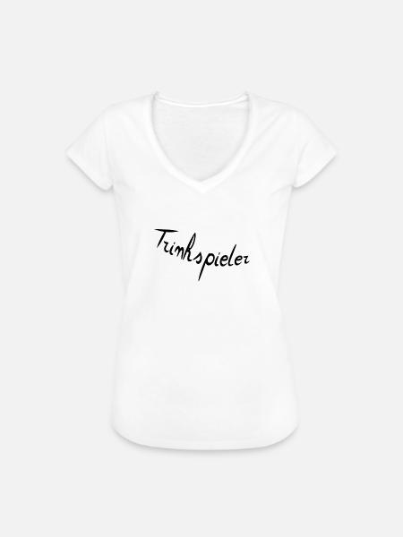 Trinkspieler - Frauen Vintage T-Shirt - Weiß