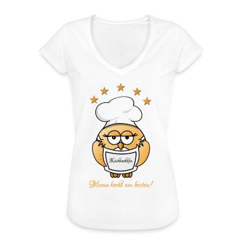 Mama kocht am besten beste Köchin Mutter Geschenk - Frauen Vintage T-Shirt - Weiß - Vorne - Danielle (179cm)