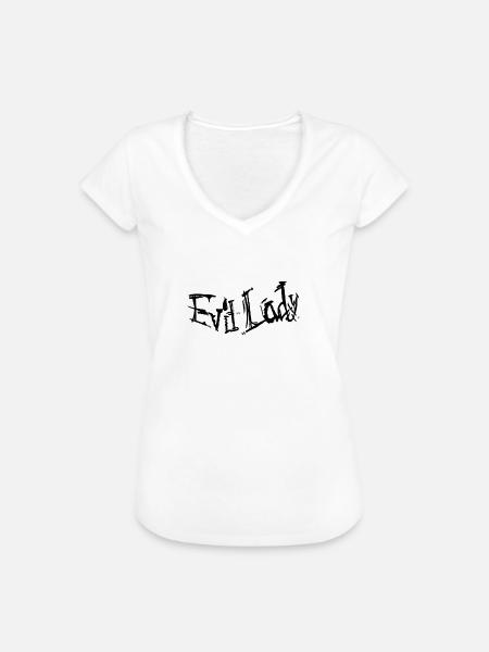 Evil lady - Frauen Vintage T-Shirt - Weiß