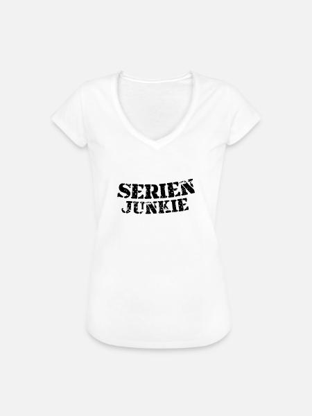 Serien junkie - Frauen Vintage T-Shirt - Weiß