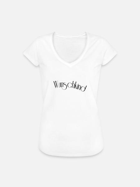 Wunschkind - Frauen Vintage T-Shirt - Weiß