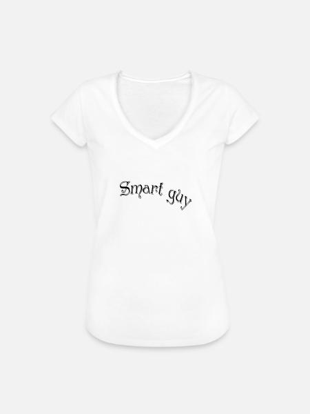 Smart guy - Frauen Vintage T-Shirt - Weiß
