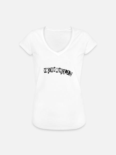 Workaholic - Frauen Vintage T-Shirt - Weiß
