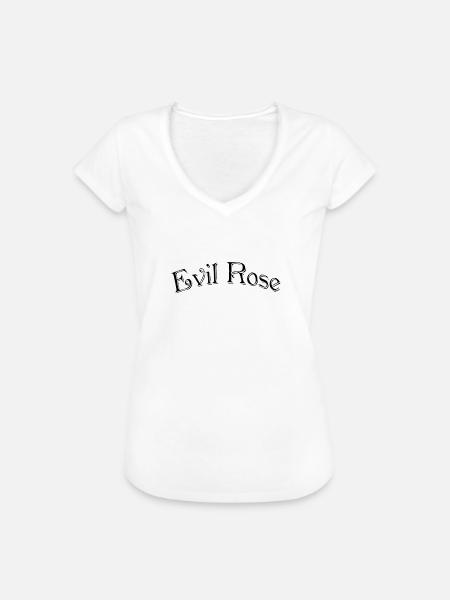 Evil rose - Frauen Vintage T-Shirt - Weiß
