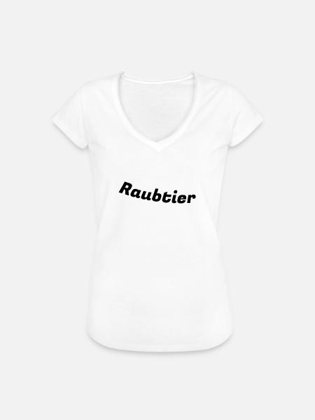 Raubtier - Frauen Vintage T-Shirt - Weiß