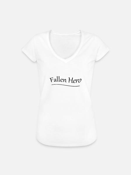 Fallen hero - Frauen Vintage T-Shirt - Weiß