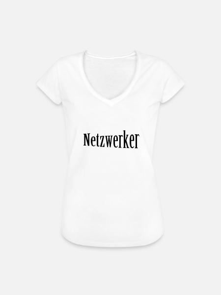 Netzwerker - Frauen Vintage T-Shirt - Weiß