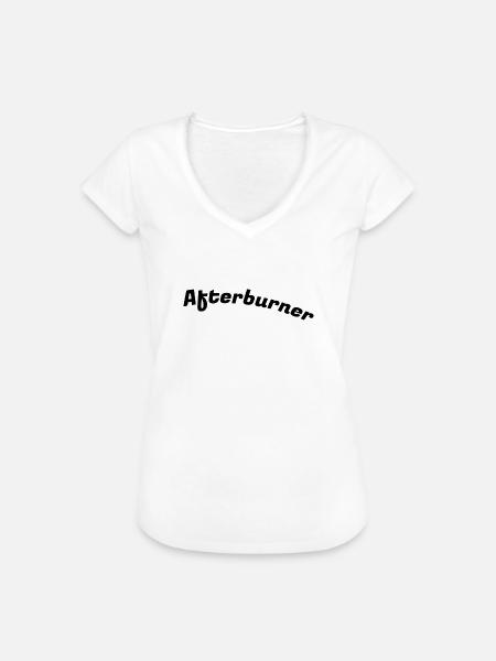 Afterburner - Frauen Vintage T-Shirt - Weiß