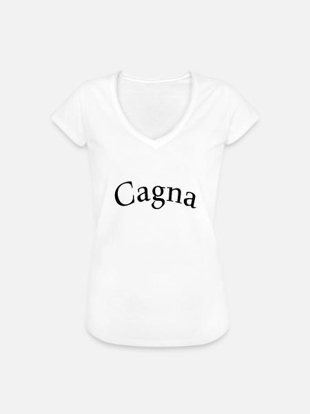 Cagna - Frauen Vintage T-Shirt - Weiß