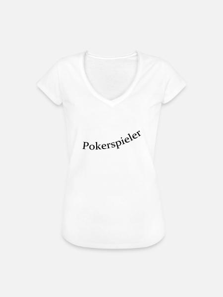Pokerspieler - Frauen Vintage T-Shirt - Weiß