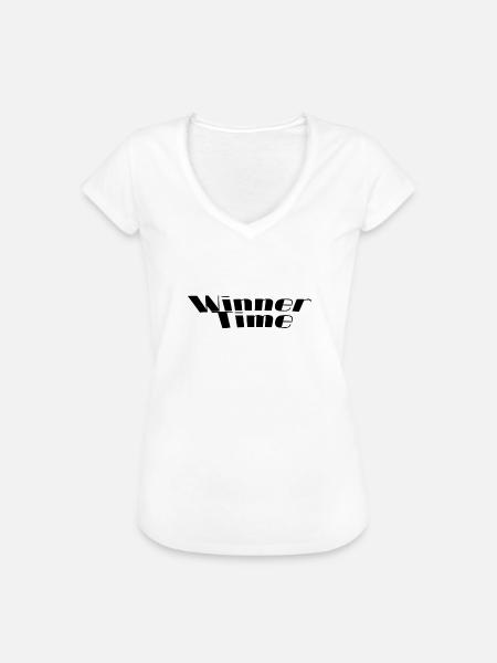 Winner time - Frauen Vintage T-Shirt - Weiß