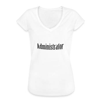 Administrator - Frauen Vintage T-Shirt - Weiß - Vorne