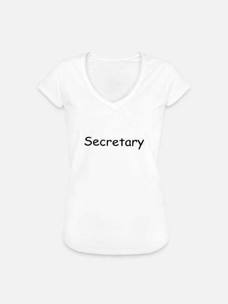 Secretary - Frauen Vintage T-Shirt - Weiß