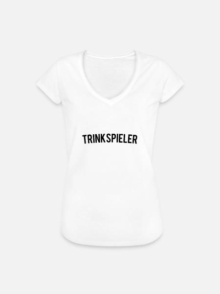 Trinkspieler - Frauen Vintage T-Shirt - Weiß