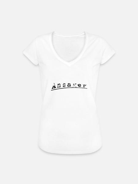 Ansager - Frauen Vintage T-Shirt - Weiß