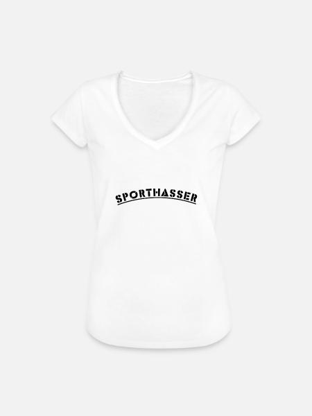 Sporthasser - Frauen Vintage T-Shirt - Weiß
