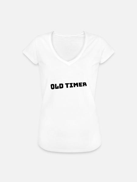 Old timer - Frauen Vintage T-Shirt - Weiß