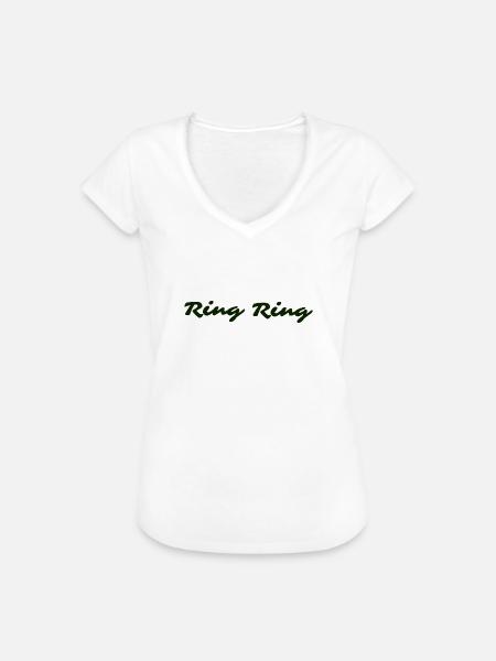Ring ring - Frauen Vintage T-Shirt - Weiß