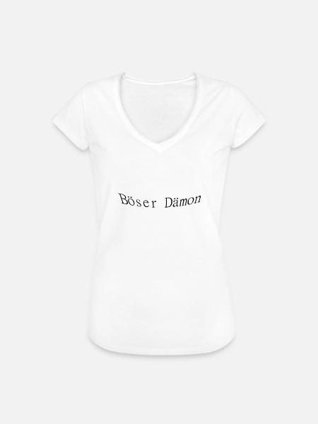 Böser Dämon - Frauen Vintage T-Shirt - Weiß