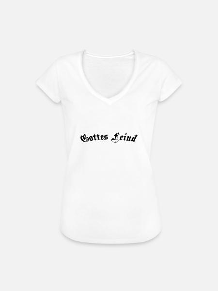 Gottes Feind - Frauen Vintage T-Shirt - Weiß