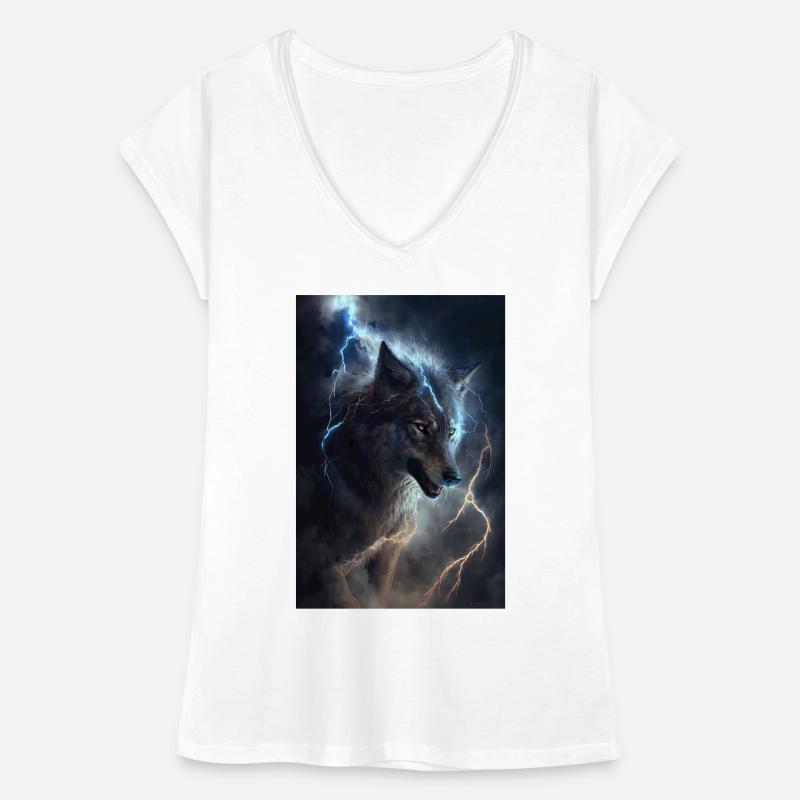 Wolf Blitz Thunder Epic Cool Epic Wolves T-shirt vintage Femme