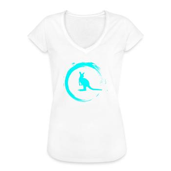 Kangaroo - Frauen Vintage T-Shirt - Weiß - Vorne