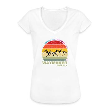 Waymaker Promise Keeper Miracle Worker Christian - Frauen Vintage T-Shirt - Weiß - Vorne