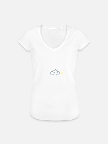 E-Bike Herzschlag - Frauen Vintage T-Shirt - Weiß