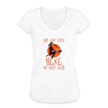 Ich bin eine Hexe ich darf das - Frauen Vintage T-Shirt - Weiß - Vorne