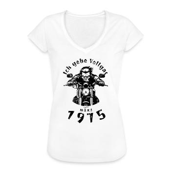 50ème anniversaire Je tourne à plein régime depuis 03/1975 - T-shirt vintage Femme - blanc - Devant