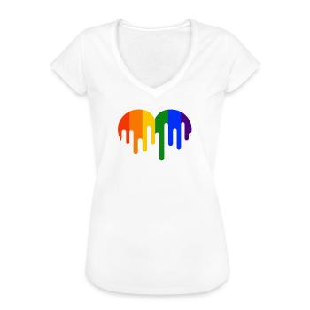 Stop Homophobia LGBT Gay Pride CSD - Frauen Vintage T-Shirt - Weiß - Vorne