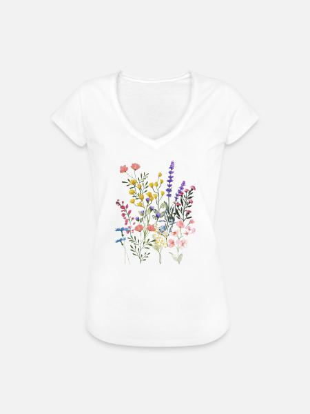 Sommerwiese - Frauen Vintage T-Shirt - Weiß