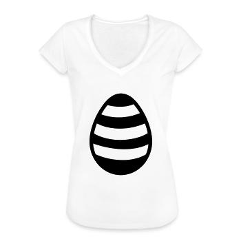 oeuf de paques - T-shirt vintage Femme - blanc - Devant - Danielle (179cm)