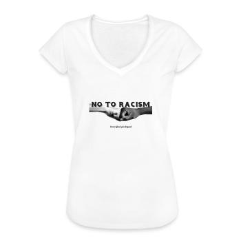 Nein zum Rassismus - Frauen Vintage T-Shirt - Weiß - Vorne