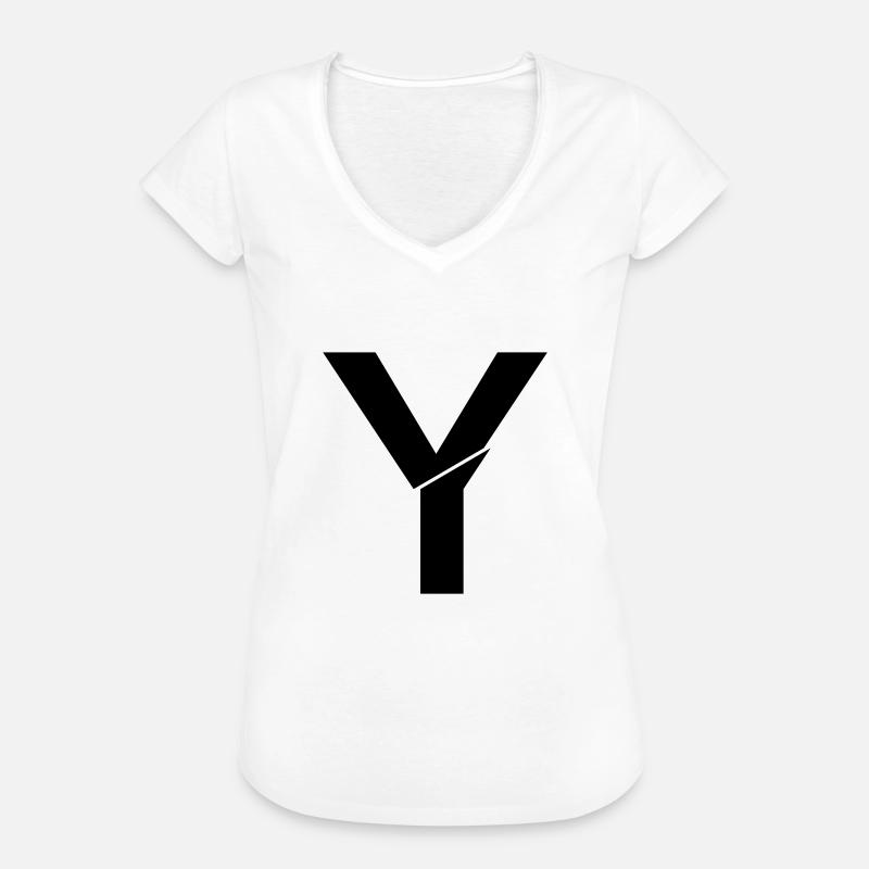 Y broken - Women's Vintage T-Shirt - white
