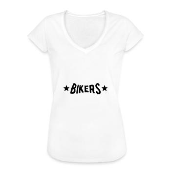 Motards - T-shirt vintage Femme - blanc - Devant - Danielle (179cm)