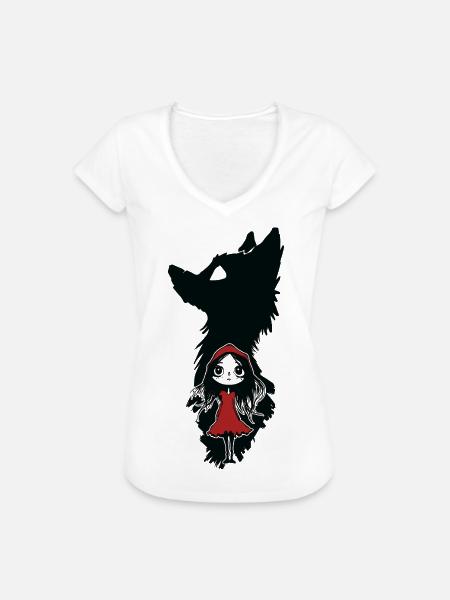 Rotkäppchen - Frauen Vintage T-Shirt - Weiß