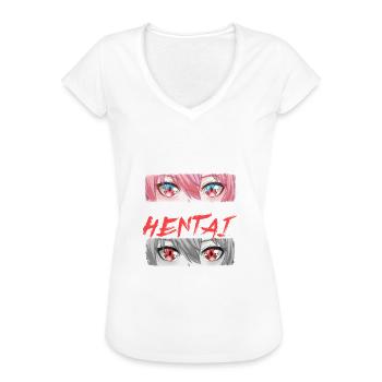 Kawaii on the streets - Hentai in the sheets - Frauen Vintage T-Shirt - Weiß - Vorne