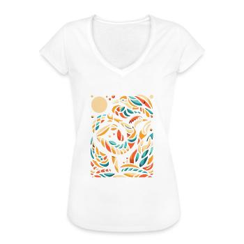 Birb Yoga - Lustiges Geschenk für Yoga und Vogel - Frauen Vintage T-Shirt - Weiß - Vorne