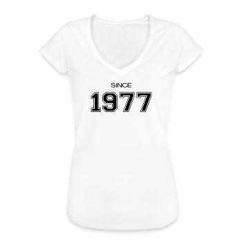1977 Geburtstagsgeschenk - Frauen Vintage T-Shirt - Weiß - Vorne