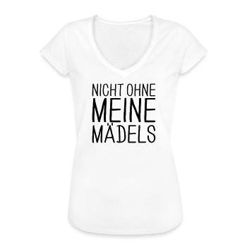 Nicht ohne meine Mädels - Frauen Vintage T-Shirt - Weiß - Vorne - Danielle (179cm)