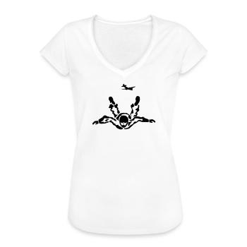 skydiver - T-shirt vintage Femme - blanc - Devant - Danielle (179cm)