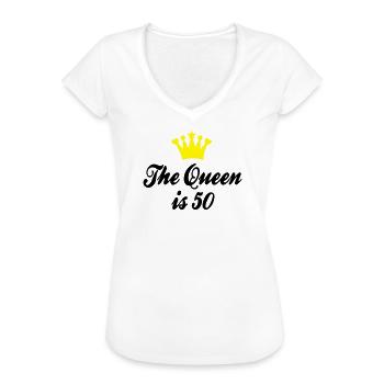 50 Geburtstag - Frauen Vintage T-Shirt - Weiß - Vorne
