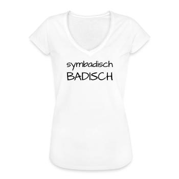 Symbadisch Badisch - Frauen Vintage T-Shirt - Weiß - Vorne - Danielle (179cm)