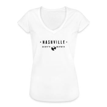 Nashville - Frauen Vintage T-Shirt - Weiß - Vorne - Danielle (179cm)