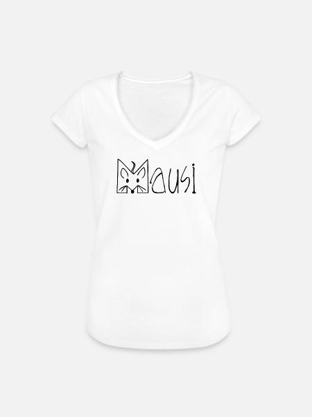 MAUSI MAUS - Frauen Vintage T-Shirt - Weiß