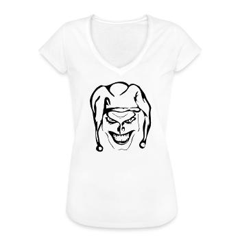 Evil joker - Women's Vintage T-Shirt - white - Front - Danielle (179cm)