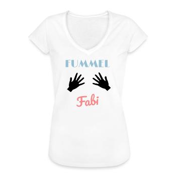Fummel Fabi Lustiges Spruch Design Hände Humor - Frauen Vintage T-Shirt - Weiß - Vorne