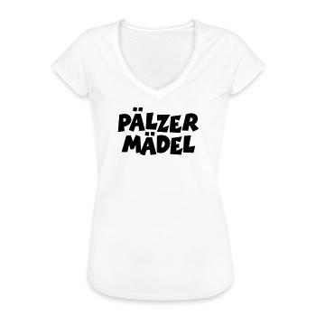 Pälzer Mädel - Pfälzer Mädchen aus der Pfalz - Frauen Vintage T-Shirt - Weiß - Vorne